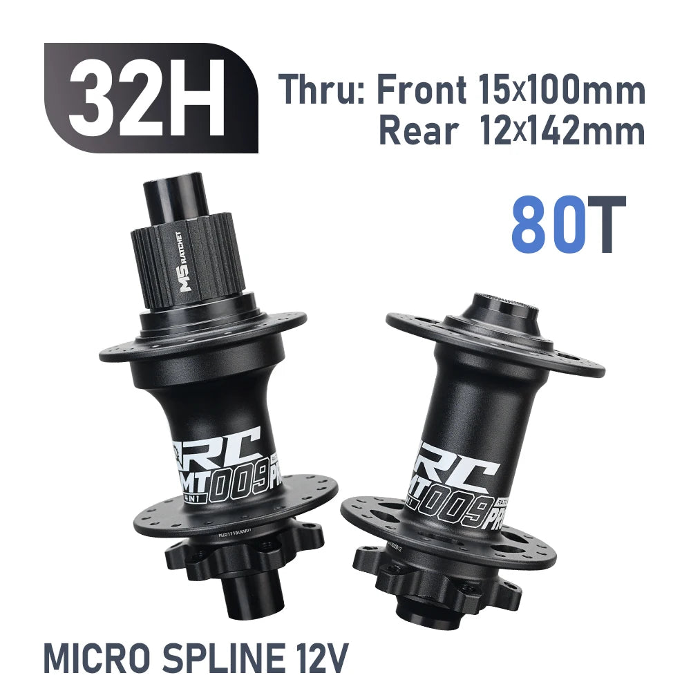 New ARC MT009 4 IN 1 Pro Front Rear Bicycle Hub Mountain MTB Bike Hub Sealed Bearing DT Ratchet 80T Bicycle Hubs 8-12Speed