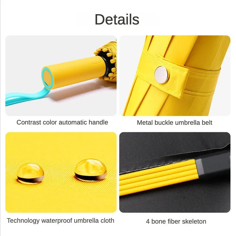 Super Strong Windproof Automatic Umbrella for Men and Women, 72 Bone, Large Rainproof, Sun UV Protection, Folding Rain Umbrellas