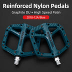 ROCKBROS Bicycle Pedals Ultralight Sealed Bearings Nylon Bike Pedals Anti-Slip MTB Road Flat Platform Cycling Pedal Accessories