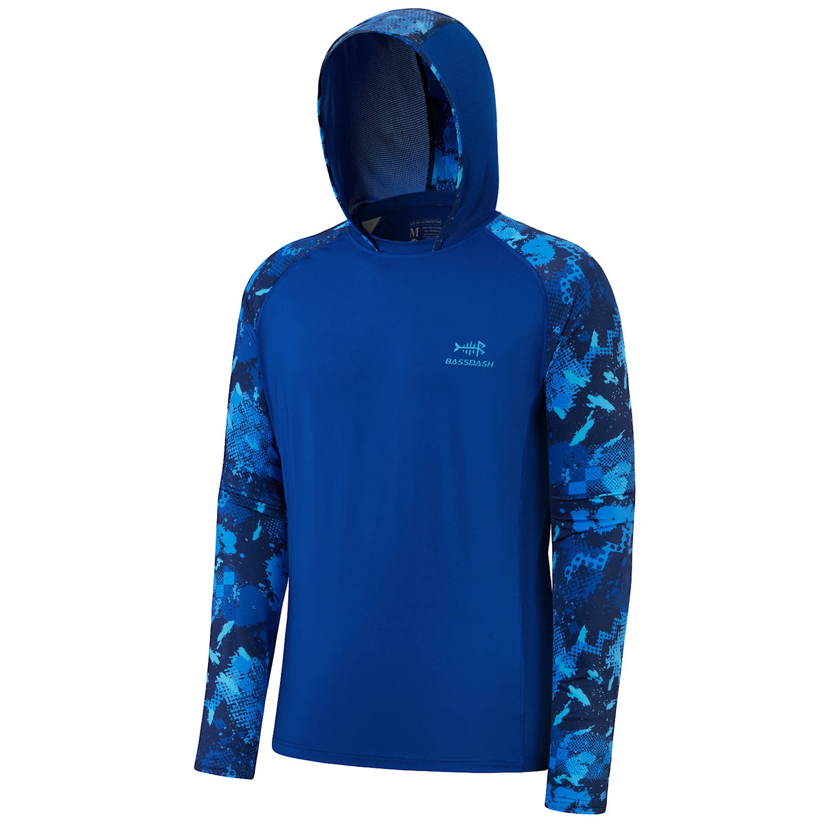 Bassdash Men’s UPF 50 Performance Fishing Shirt Cooling Hoodie Camo Long Sleeve  FS17M