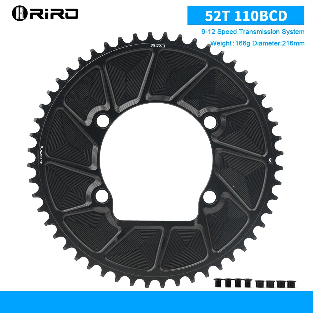 RIRO 110 BCD bike Chainring 46T 48T 50T 52T 54T 56T 58T Road Bicycle Chainwheel 9/10/11/12S for SHIMANO R7000 R8000 R9100
