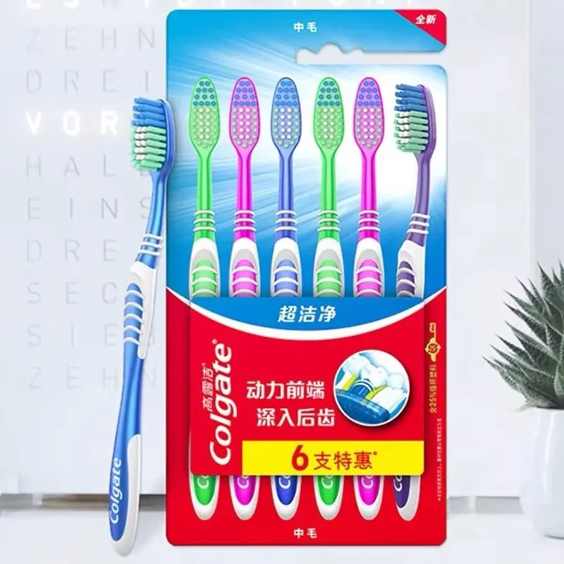 Toothbrushes Set - Random Colors,  Family/Couple Use, Travel Suit for Men & Women, Back Tooth Cleaning
