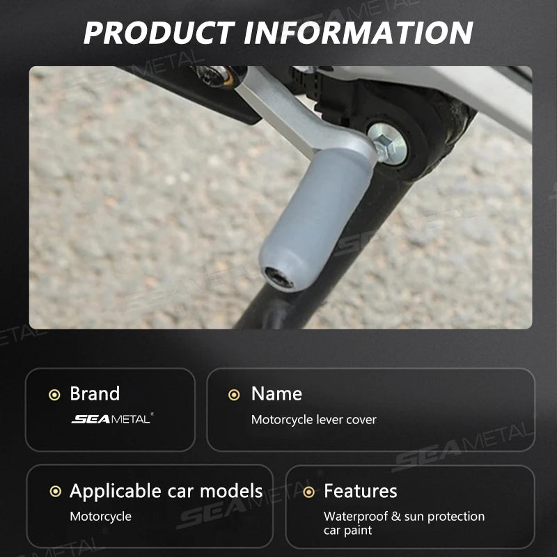 SEAMETAL Motorcycle Shift Gear Lever Cover Anti Theft Shoes Silicone Self Shrinking Motorcycle Riding Equipment Protective Cover