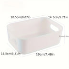 5pcs Stackable Storage Box Set,Rectangular Plastic Organizer Containers,Durable, Reusable,for Kitchen,Bathroom,Dorm Essentials