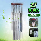 27 Tubes Handmade Wind Chimes Outdoor - Concert Pitch Tuned for Deep Soothing Sounds, Hummingbird Design Large Wind Bell for Gar