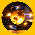 AUXITO 2Pcs 7440 W21W WY21W LED Turn Signal Light Amber 7440NA T20 LED Bulb Indicator Lamp CANBUS Error Free No Hyper Flash 12V