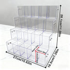 Multi-Layer Acrylic Transparent Step Storage Rack for Cosmetics/Decorations/Office Supplies Retail Display Box Organizer Cabinet