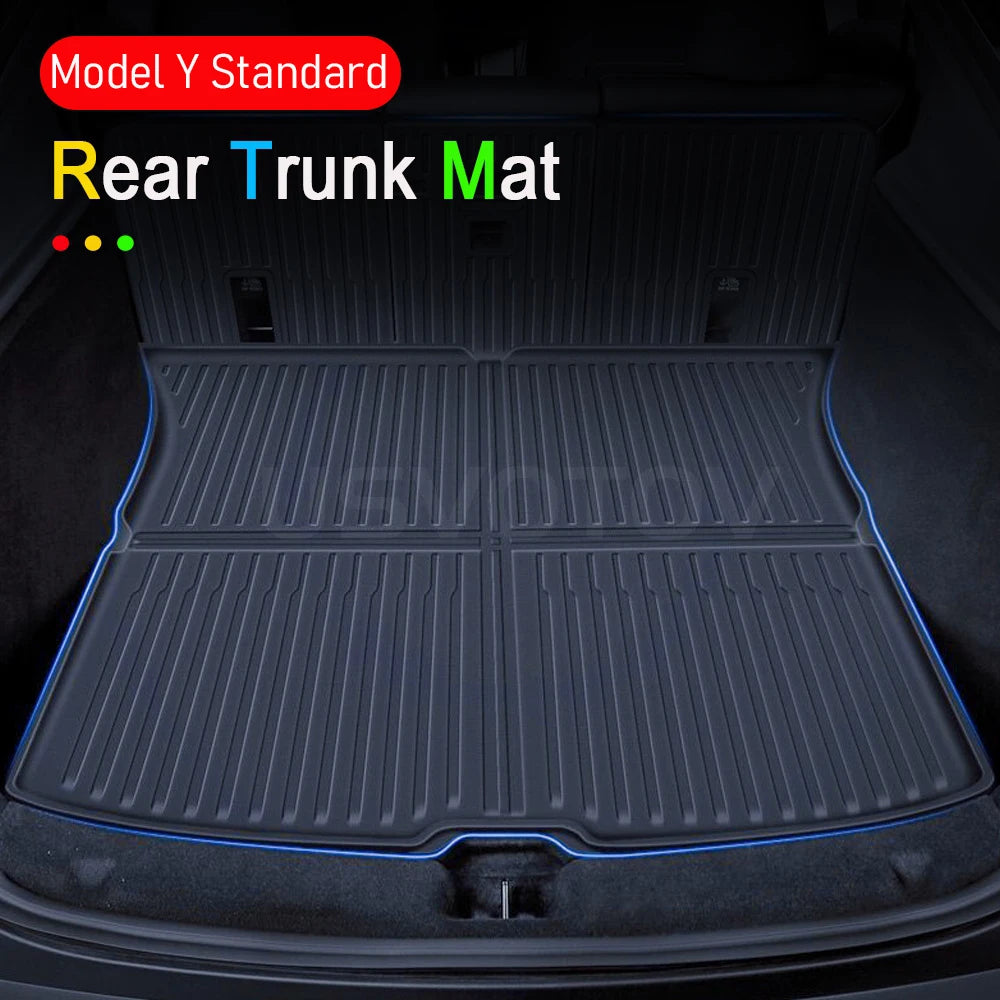 Floor Mats for 2026 2025 Tesla Model Y RWD AWD Trunk Mats Cargo Liner Frunk Backrest Mat Pads Accessories (Standard Models Only)