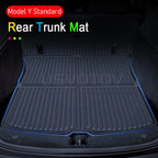 Tesla Model Y Standard 2025-2026 TPE trunk mat set, rear cargo + frunk options
