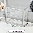 Transparent Acrylic Makeup Organizer Dustproof Storage Box Perfume Skincare Display Case Blind Box Figurine Organizer Shelf