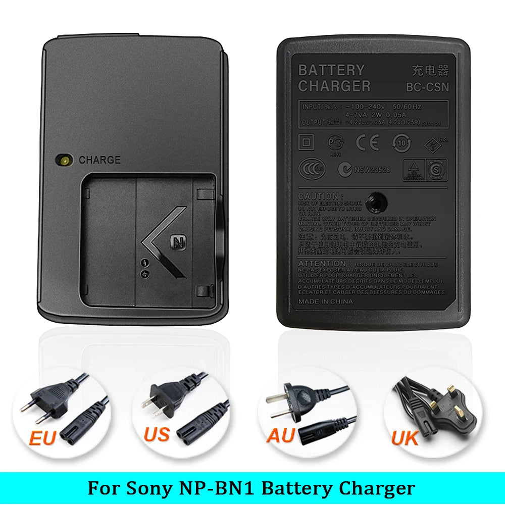 BC-CSN BCCSN Battery Charger for Sony NP-BN1 NPBN1 TX5 WX9 TX7 TX7C W310 W320 W350 W390 W570 W380 WX100 Camera BC CSN