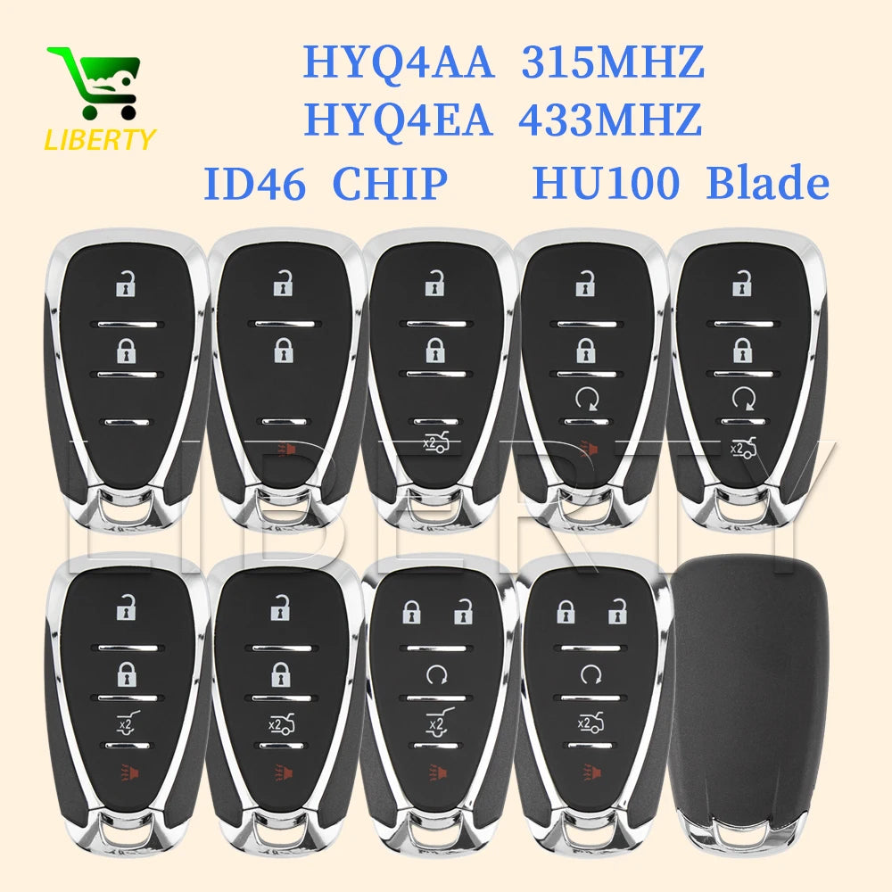 Ly HYQ4AA HYQ4EA 315/433MHZ ID46 Chip Car Remote Key For Chevrolet Malibu Cruze Spark Camaro Equinox Volt Blazer Traverse Sonic