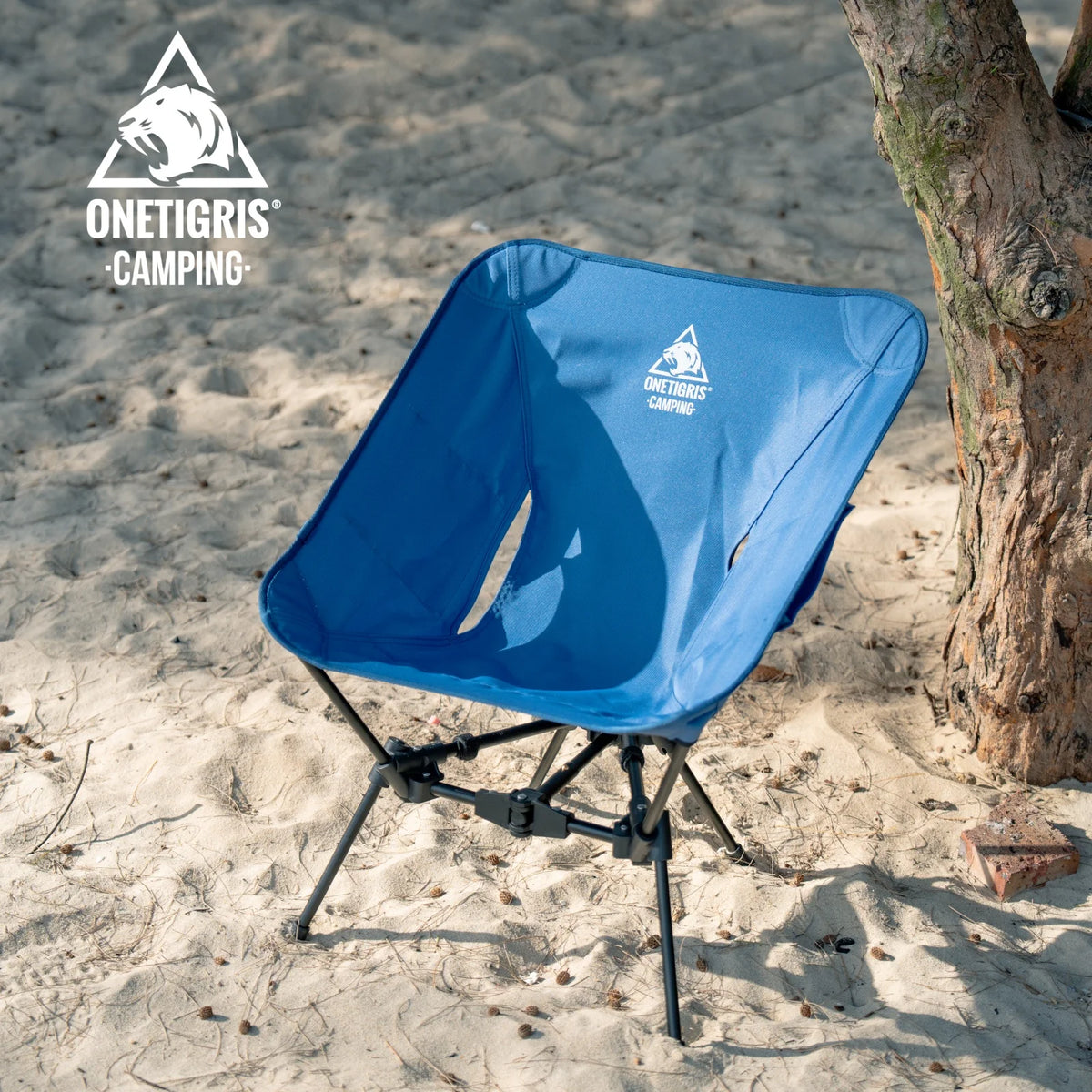 OneTigris Tigerblade Foldable Camping Chairs Lightweight Folding Chair Backpacking Moon Chairs for Travel Beach Fishing Relaxing