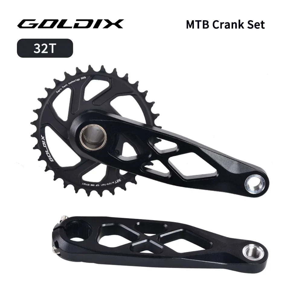 GOLDIX MTB Crankset BSA 24mm 165mm 170mm 175mm Direct Mount R-SPEC Trail Hollow Bike Crank Spindle DH AM XC for Shimano SRAM