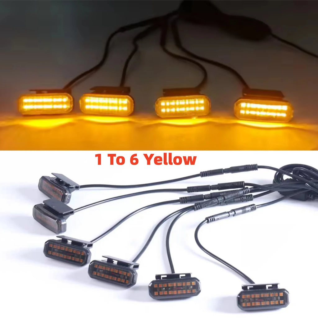 For GMC Sierra Center Front Grille Small Amber Light Front Grille Lights Daytime Running Warning Light