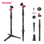 Manbily GF-M25 Golf Tripod Monopod Stand with Magnetic Phone Holder, White