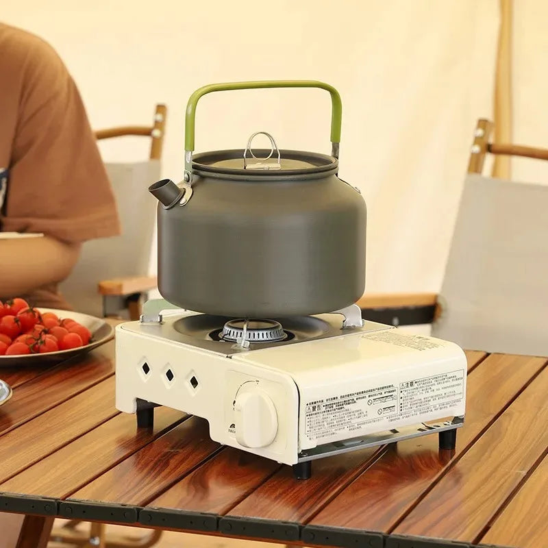 0.8L/1.1L/1.2L/1.6L/2L/2.5L Aluminum alloy Portable Outdoor Camping Coffee and Tea Kettle for Hiking Fishing Picnic and Cooking