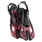 Snorkel Fins Swim Fins Adjustable Buckles Swimming Flippers Short Silicone Scuba Diving Shoes Open Heel Travel Size Beginners