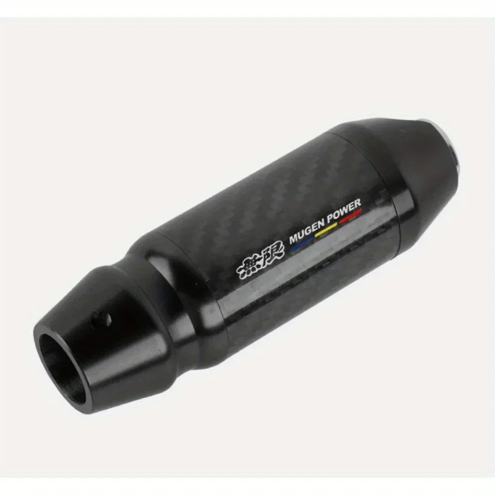 JDM Universal MUGEN Carbon Fiber Aluminum Black Automatic Stick Gear Shift Knob