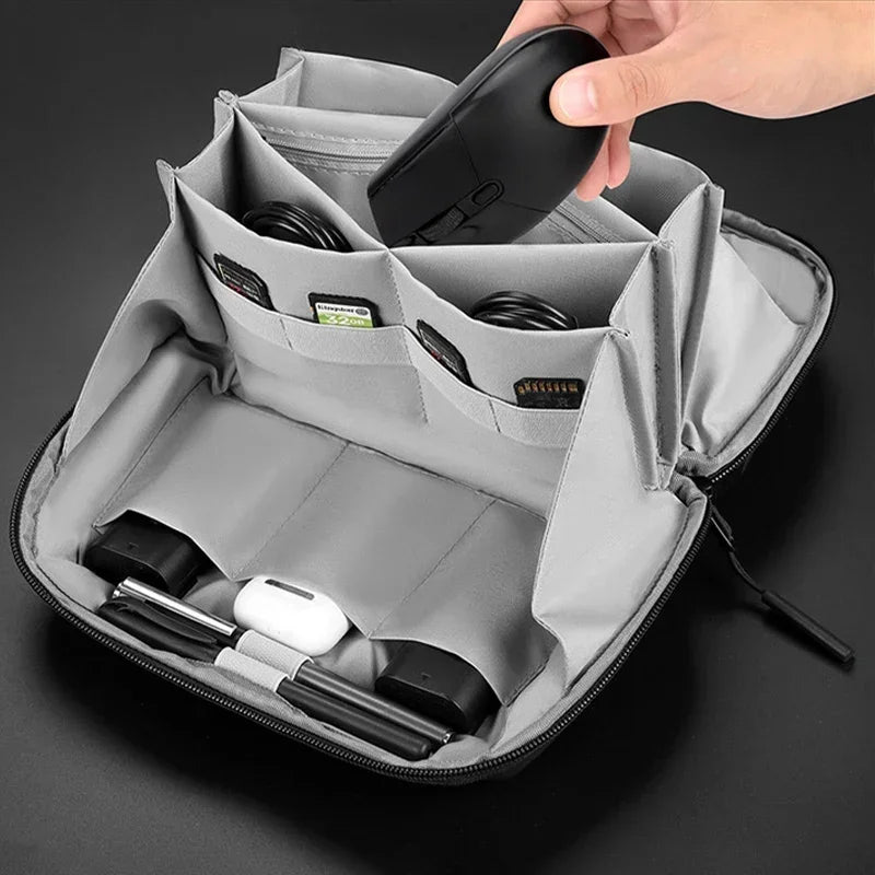 Travel Electronics Organizer Power Bank Pouch Electronics Gadgets Accessorie Case for USB Cable Cords,Hard Drives Storage Bag