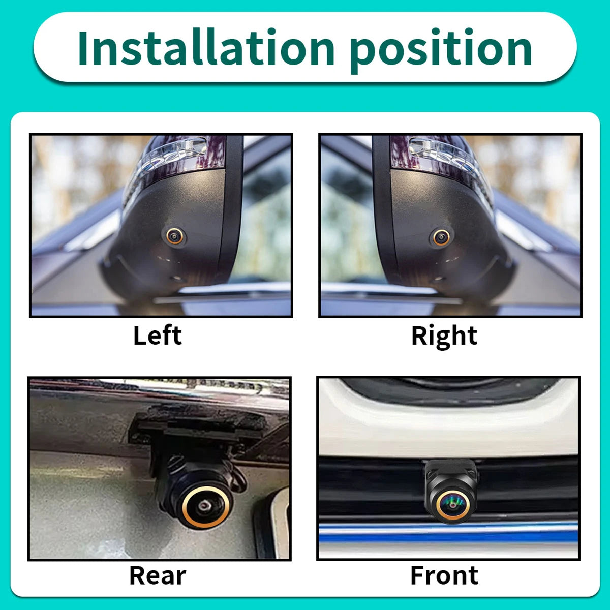 AHD 1080P 360° panoramic car camera kit 12V for Android car radio bird view
