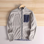 Lightweight Breathable Quick-Dry Fleece Fabric Jacket Stand Collar Outdoor Sports Men's Spring 2025 Versatile Modern Style