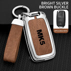 Auto TPU Zinc Alloy Key Case Bag For VW Volkswagen GOLF 5 MK5 Car Key Chain Car Metal Key Shell Interior Decoration Accessories