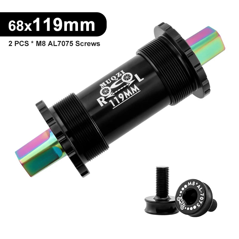 Ceramic Bearing Bicycle Bottom Bracket 68*103 107 110 113 119 122mm Square Titanium Axle Road Mountain Bike Central Axis BB Sets