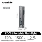 Naturehike EDC Flashlight 1500 Lumens Ultra-Compact Rechargeable Flashlight Outdoor Hiking Climbing Fishing Camping Flashlight