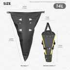 Rhinowalk Upgraded Bicycle Tail Bag Bike Seat Bag 14L Waterproof Bike Bag Long Distance Travel Luggage