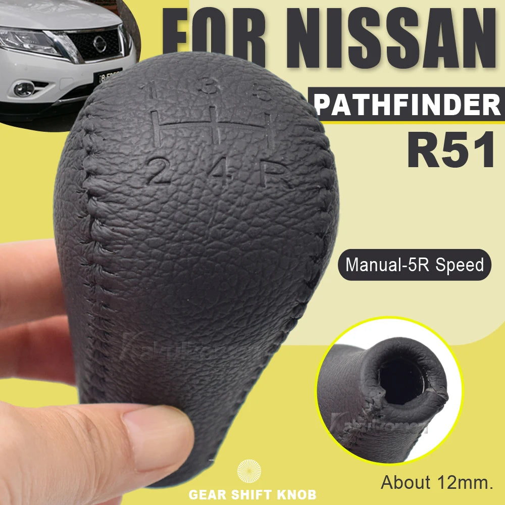Manual 5/6 Speed Black Gear Shift Knob Handle Lever For NISSAN Navara D40 Frontier Double Cab 2005-2015/Pathfinder R51 2007-2019