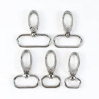 50Pcs Metal Strap Buckles Swivel Lobster Clasp Bag Webbing Trigger Snap Hooks Handbag Carabiner Hangers DIY KeyChain Accessories