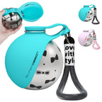 2-in-1 Portable Dog Water Bottle — Leak-proof and compact travel bottle — Stainless steel body with silicone accessories