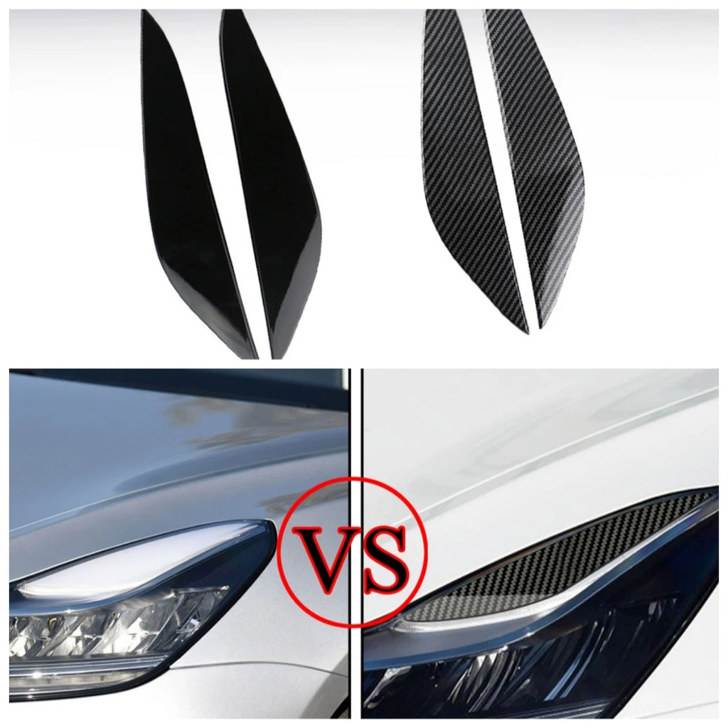 Car Front Headlight Eyebrow Eyelid Lid Trim Lamp Cover Sticker for Tesla Model 3 Model Y 2017-2023 ABS Car Styling Accessories