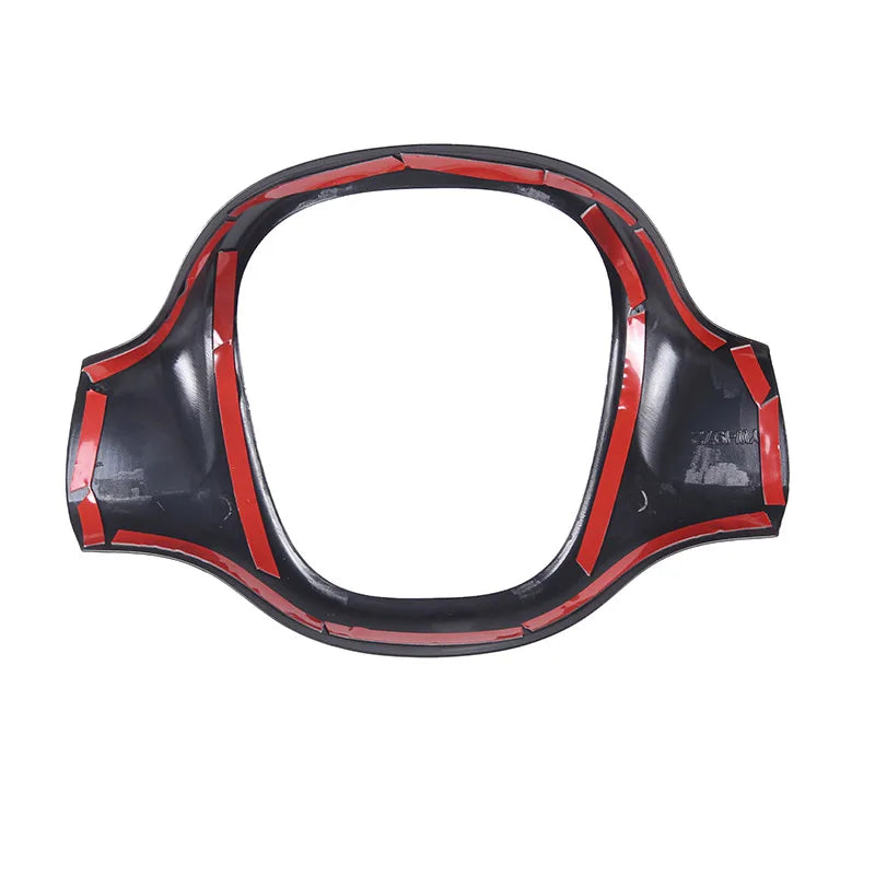 For Mercedes-Benz smart 451 Fortwo 2009-2015 ABS Carbon Fiber Car Steering Wheel Decorative Frame Cover Sticker Car Accessory