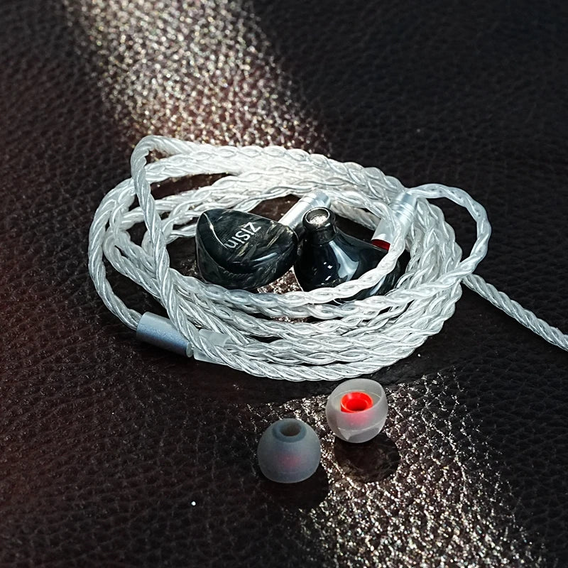 ZiSin Black Kirin1DD HIFI In-Ear Monitor Headphone In-Ear Headphones Dynamic Driver IEM with 3.5mm 2Pin for Audiophile Musicians