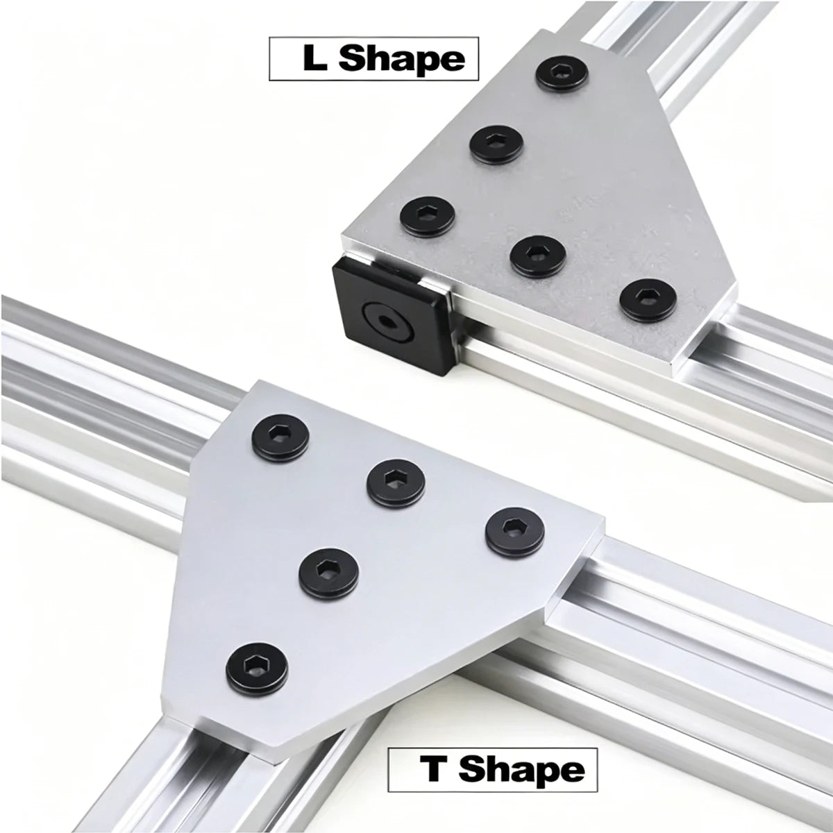 90° corner angle bracket plate, L/T, for 2020/3030/4040 aluminum profile, 4-10pcs