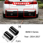 For BMW F10 F20 F30 F32 F34 F36 F48 Car Exhaust Muffler Tip Stainless Steel Pipe Chrome Trim Modified Car Rear Tail Throat Liner