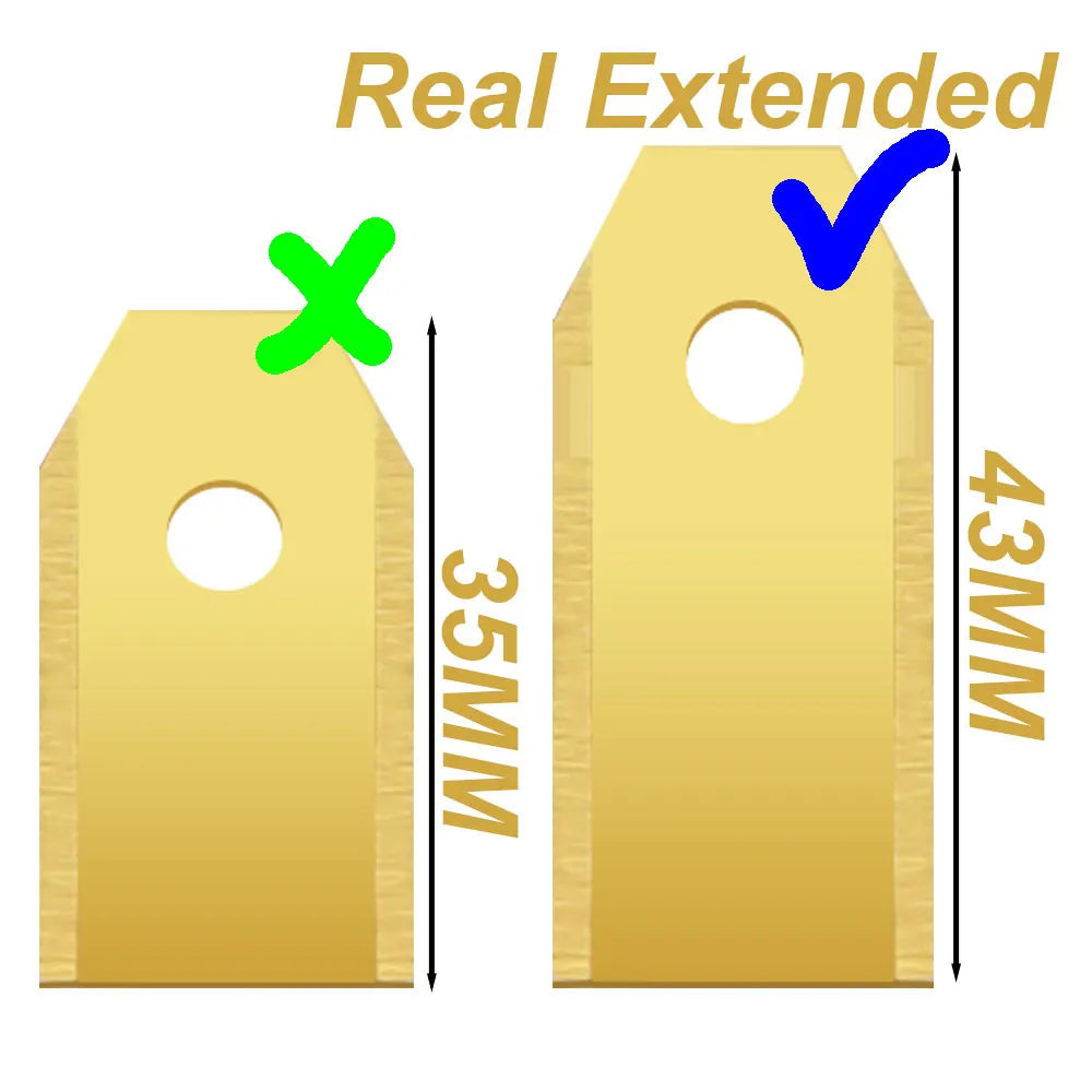 Robotic Lawn Mower Replacement Blades 43mm Stainless Steel, Double Edge, 9pcs/30pcs Gold/Silver