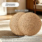 Cat Toy Ball, Interactive Natural Cat Scratching Balls Sisal Cat Ball Toy for Kittens Pet Enrichment Training Play Indoor Fun