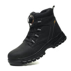 Rotating Button Work Shoes for Men Anti Puncture Protective Boots Sneakers Waterproof Work Safety Shoes Non Slip Steel Toe shoes