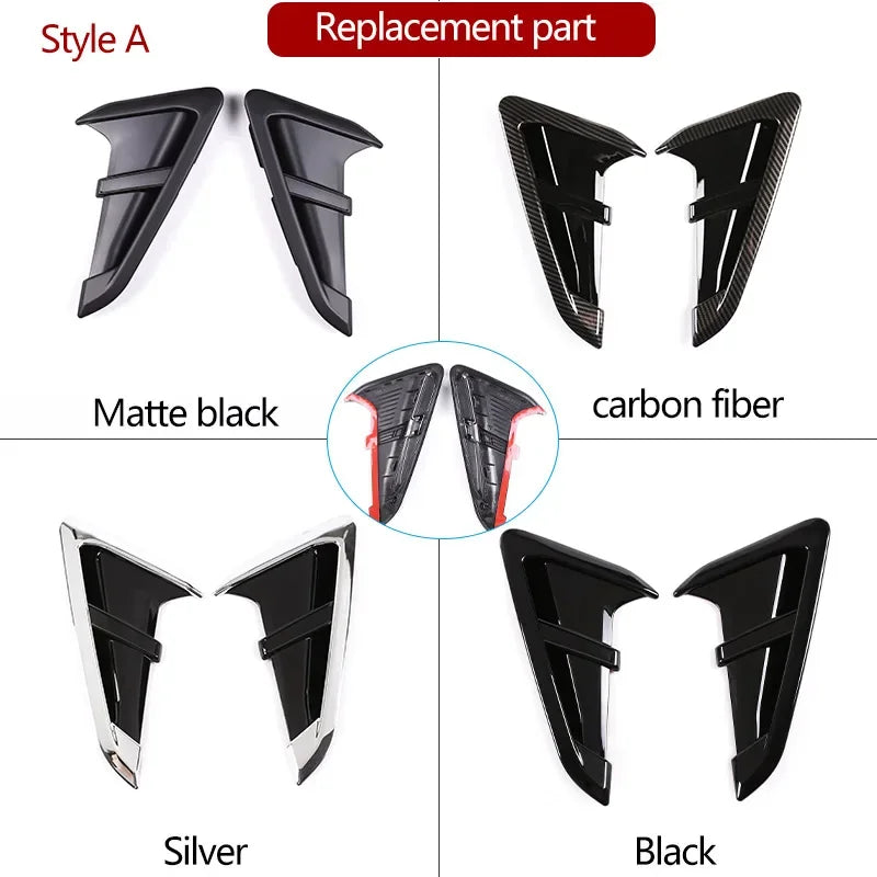 For BMW X3 G01 X4 G02 2018-2021 ABS Carbon Fiber Car Front Fender Side Shark Gill Side Air Outlet Cover Trim Car Accessories