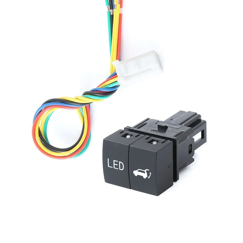 1 PC Green LED Car Dual Switch Fog Lights Radar Power Supply LED DRL Headlight On Off Switch Button Fit for Nissan X-TRAIL 2023