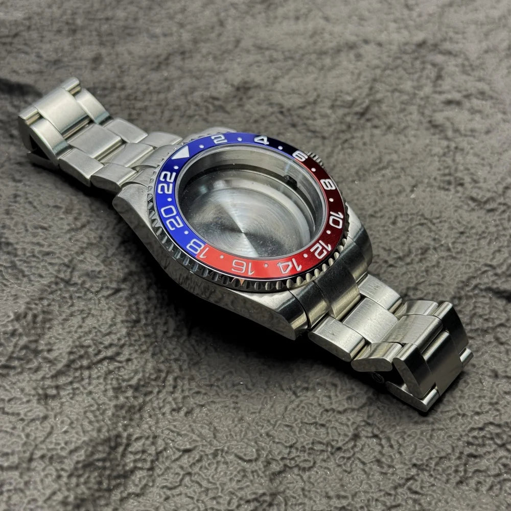 40mm 200m Waterproof NH34 NH35 NH36 Watch Case Accessories for Oyster Band SUB Watch Maker 120clicks BGW9 blue lume Bezel