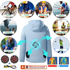 Outdoor air conditioning clothing - Men's summer lightweight model wearable electric fan cooling and heat protection jacket - Fi
