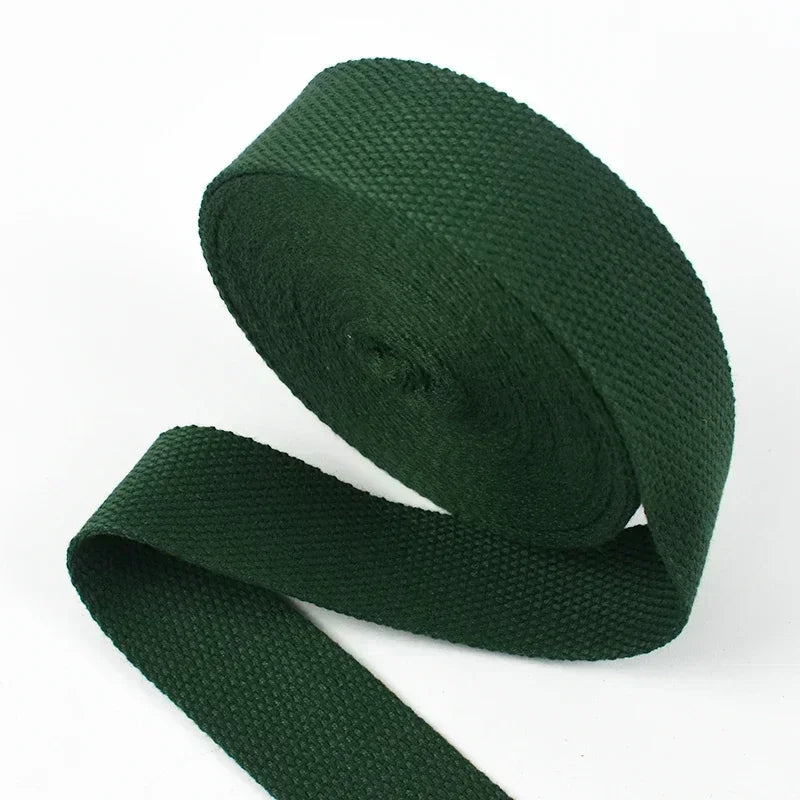5Meters 1.3mm 20-50mm Cotton Webbings Tape for Bag Strap Backpack Label Ribbon Band Clothes Bias Binding DIY Sewing Accessories