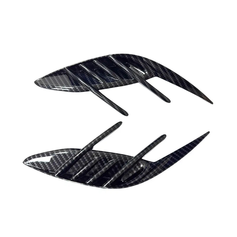 2pcs Bumper Canard Splitter Trim for Kia Stinger 2018-2023, Carbon Look or Gloss Black