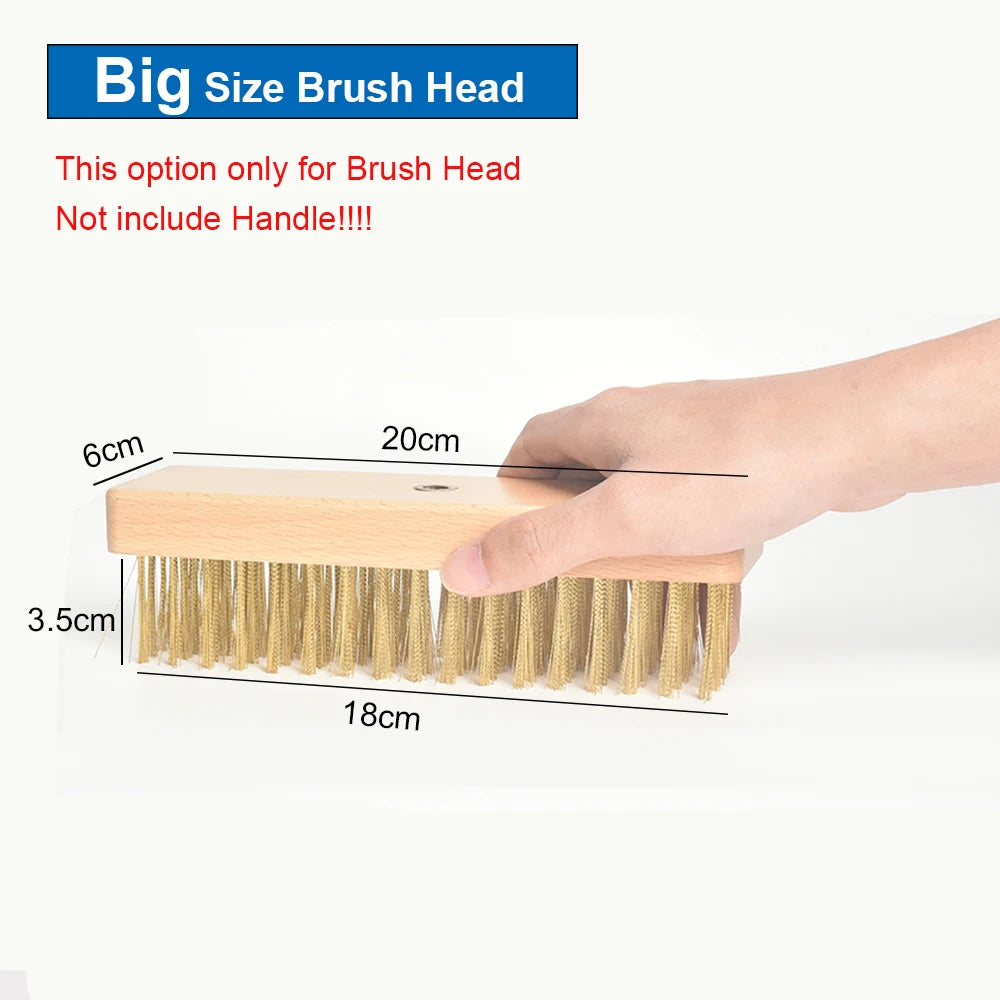SHANGPEIXUAN Professional Pizza Oven Copper Brush Scraper Household Grill Brass Cleaning Brush with 21 inch Aluminium Handle