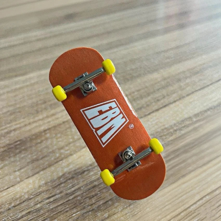 34mm Colorful Maple Wood Fingerboard Complete Set with Trucks - Blue, Orange, Purple, Red, Green