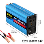 Pure Sine Wave Inverter 1000W-4000W DC 12V and 24V to AC 220V 50hz Power Inverter Charger  Adapter Universal Socket
